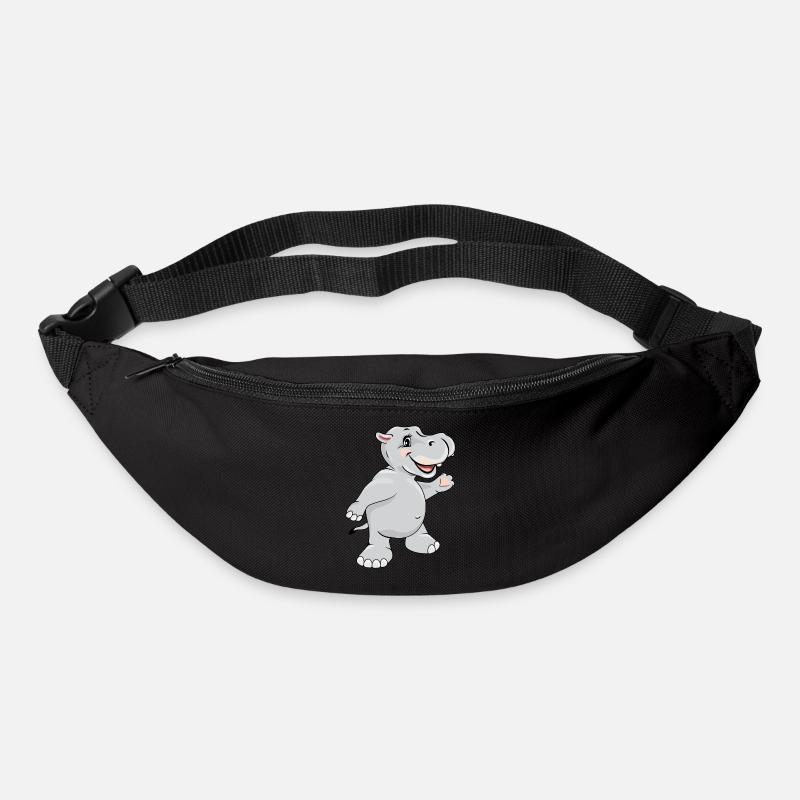 Dancing happy hippo - Bum bag - black