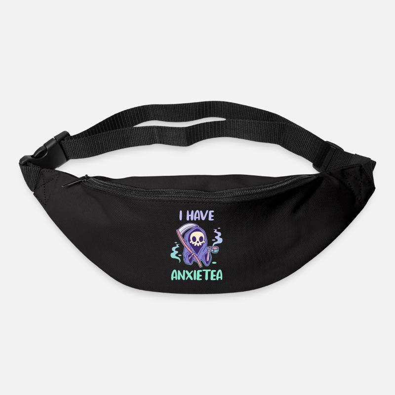 Kawaii Sensenmann trinkt Tee - Gürteltasche - Schwarz