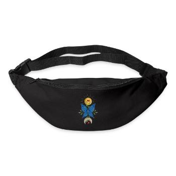Blue Butterfly | Sun and Moon | Nature - Bum bag - black - Front
