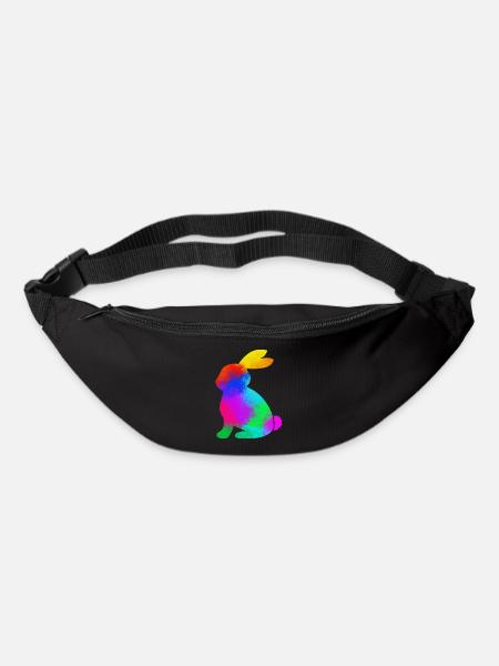 colorful rabbit - Bum bag - black