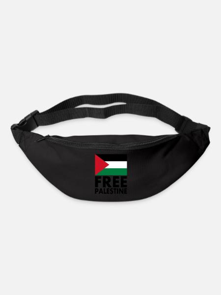 Free palestine - Sac banane - noir