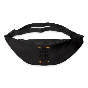 Und Wie ist das Wetter so bei euch - Gürteltasche - Schwarz - Vorne
