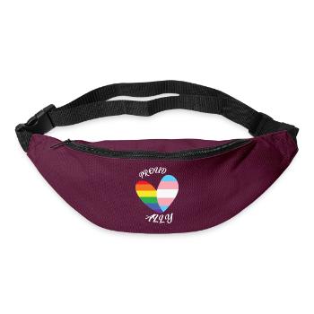 LBGT Flag Gay Pride Human Vintage Rainbow - Bum bag - burgundy - Front