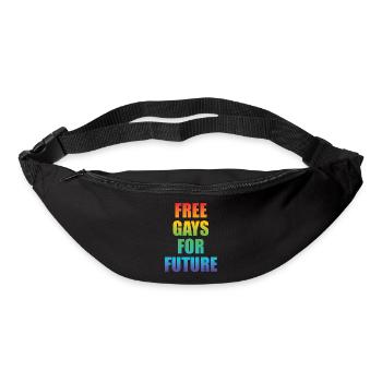 LGBT Free Gays pour Future Rainbow Gay Queer - Sac banane - noir - Devant