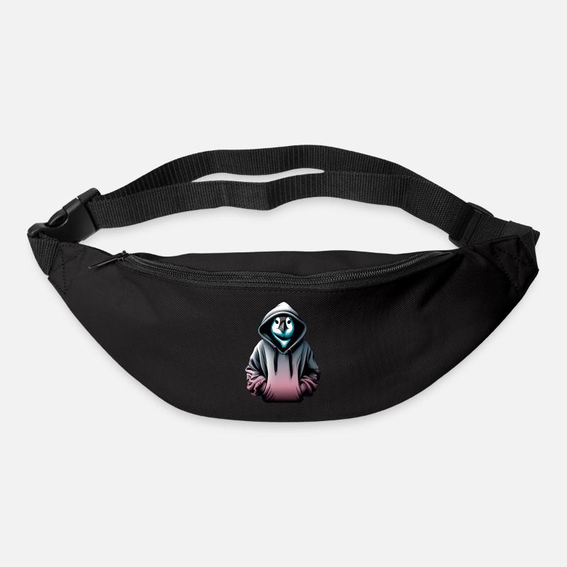 Hacker Pinguin mit Pullover - Gürteltasche - Schwarz
