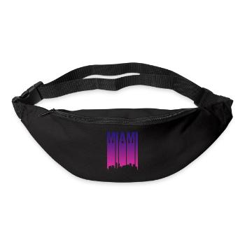 Miami Skyline Gradient Blau Pink - Gürteltasche - Schwarz - Vorne