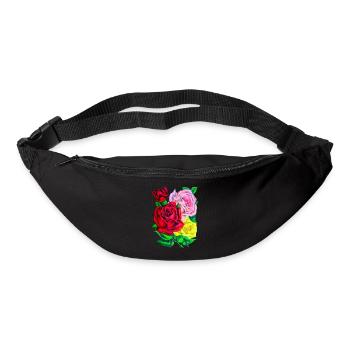 Roses - Sac banane - noir - Devant