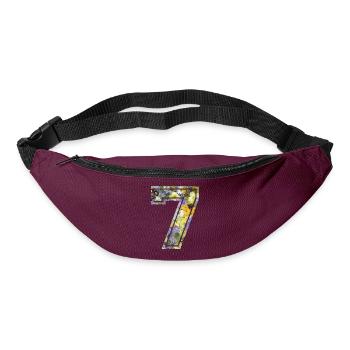 Nummer 7 Blume, Fußballmannschaft, Universitätsbasketball - Gürteltasche - Burgunderrot - Vorne