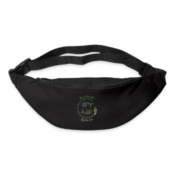 Karma Beach fishes yellow green - Bum bag - black - Front