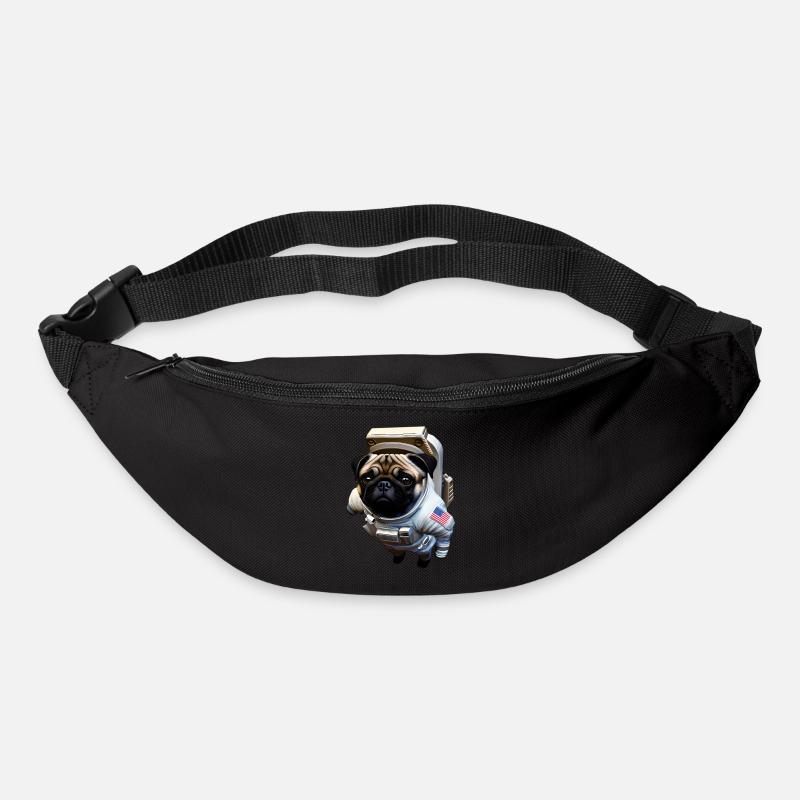 Pug floating in space - Bum bag - black
