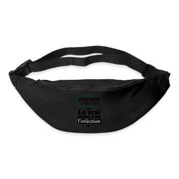 L'amour c'est l'infection- expression camerounaise - Sac banane - noir - Devant