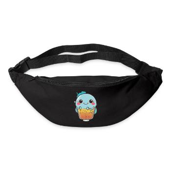 Kawaii Cute Happy Colorful Fish Bubble Tea - Sac banane - noir - Devant