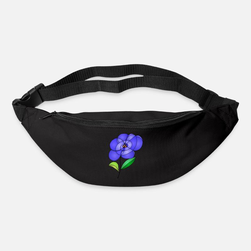 Blume - Gürteltasche - Schwarz