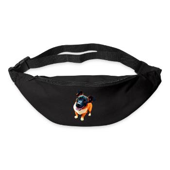 Schäfer Welpe Mischling Hund super süß - Gürteltasche - Schwarz - Vorne