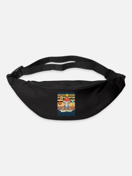 MANGER DES CHAMPIGNONS VOIR L’UNIVERS - Sac banane - noir
