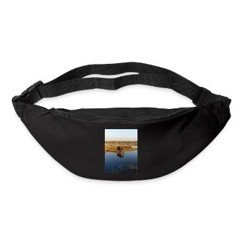 elephants at the water in Namibia Africa - Bum bag - black - Front