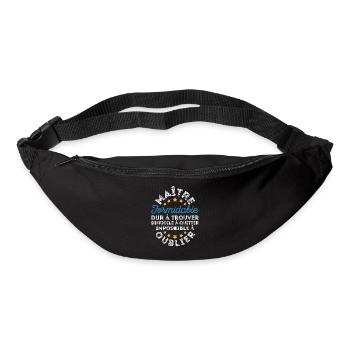 cadeau fin d'année Cadeau maitre d'école - Sac banane - noir - Devant