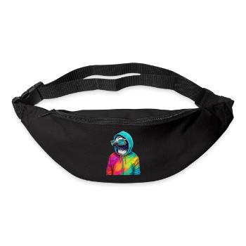 Pinguin mit Sonnenbrille Bunt Coole Pinguine Vogel - Gürteltasche - Schwarz - Vorne