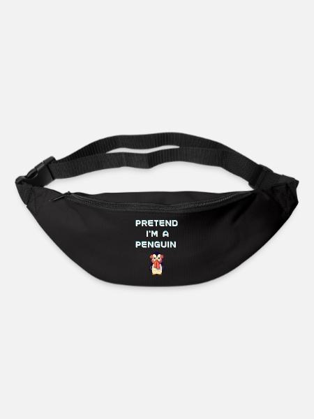 "Pretend I'm a Penguin" T-Shirt: Dive into Icy Adv - Bum bag - black