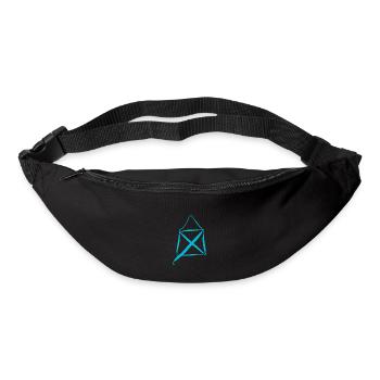 Maison bleue peinte en ligne - Sac banane - noir - Devant