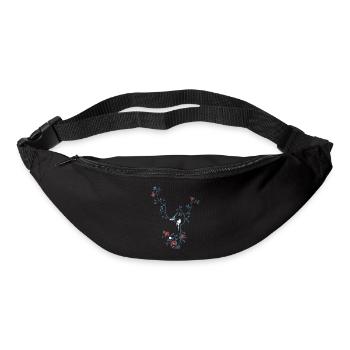 Birds And Magnolia II - Bum bag - black - Front
