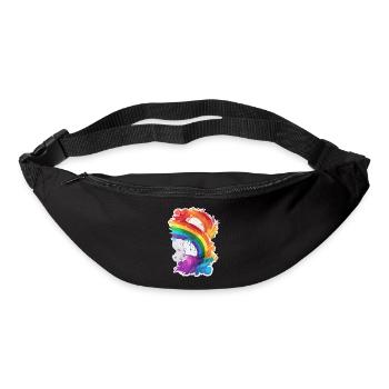 Regenbogen Flagge / LGBTQIA+ /Transgender / Gay - Gürteltasche - Schwarz - Vorne