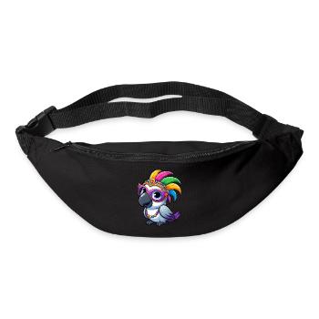 Colorful Mardi Gras Cockatoo - Bum bag - black - Front