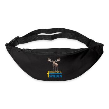 Sweden Swedish moose best animal antlers deer deer - Bum bag - black - Front