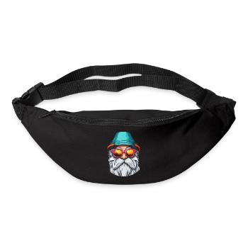 Gartenzwerg / Märchenland / Kobold / Gnom / Logo - Gürteltasche - Schwarz - Vorne