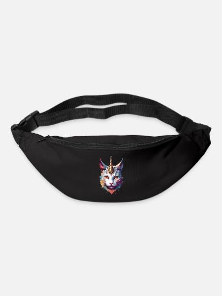 Collection chat licorne 1 - Sac banane - noir