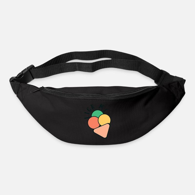 Eiscreme - ein niedliches Logo - Gürteltasche - Schwarz