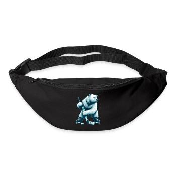 Ours polaire Ours polaire Hockey Sports de hockey sur glace - Sac banane - noir - Devant
