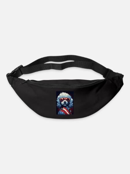 Cool Poodle with Sunglasses - Bum bag - black