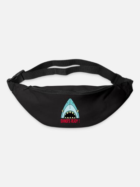 Requin qui a faim - Sac banane - noir
