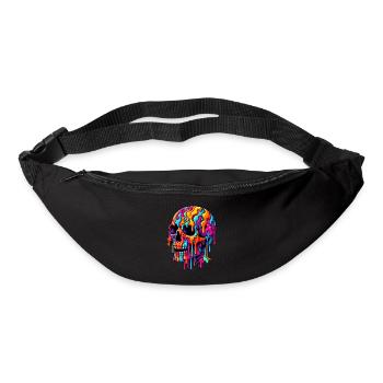 Lebendiger psychedelischer Schädel - Gürteltasche - Schwarz - Vorne