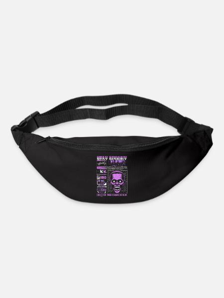 Restez Spooky Ghost Blanc & Lilas Saison d’Halloween - Sac banane - noir