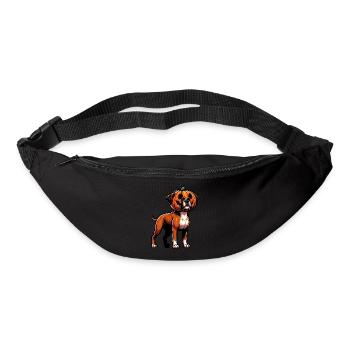 Halloween Boxer Hund Kürbis Cartoon Süß - Gürteltasche - Schwarz - Vorne