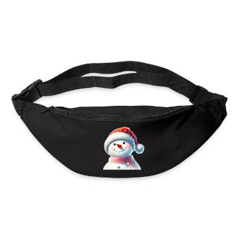 Charmanter Schneemann in Winterkleidung - Gürteltasche - Schwarz - Vorne
