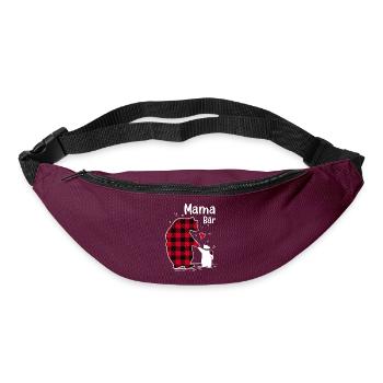 Mama Bär - Gürteltasche - Burgunderrot - Vorne