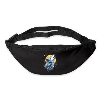 Herzlinie Wolf - Mond-Kunst - Gürteltasche - Schwarz - Vorne