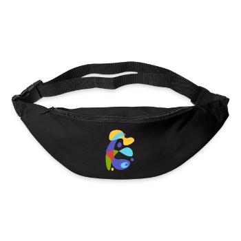 Vintage abstrakte Kreatur - Gürteltasche - Schwarz - Vorne