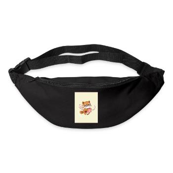 Cute Fox with Wings & Package – Anime Style! - Bum bag - black - Front
