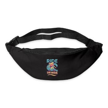 Surfen & Scrollen Thema T-Shirt - Gürteltasche - Schwarz - Vorne