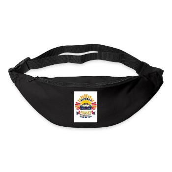 Retro Race Car Design – Sunset Champion Motif! - Bum bag - black - Front
