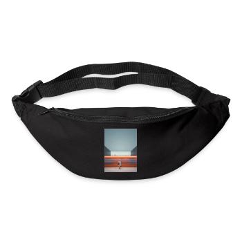 Woman in Striped Dress Waiting - Bum bag - black - Front