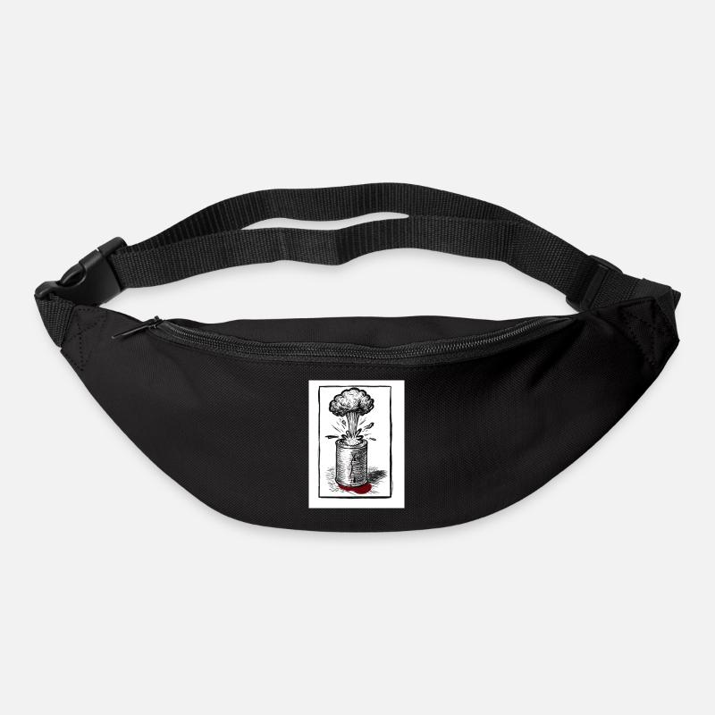 Konservendosenmenschen mitBackground - Gürteltasche - Schwarz