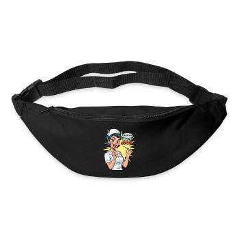 Lustige Retro Krankenschwester mit Spritze - Gürteltasche - Schwarz - Vorne