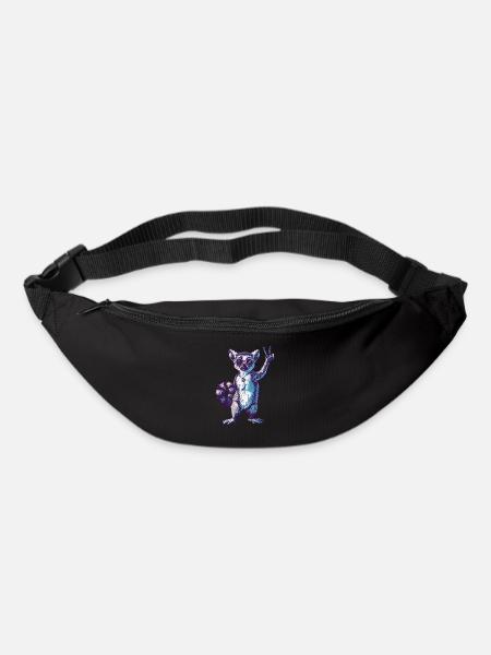 Retro Maki Lemur - Gürteltasche - Schwarz