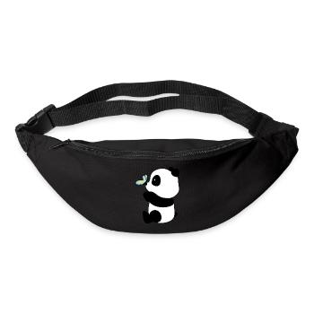 Panda & Butterfly – Sanfte Begegnung - Gürteltasche - Schwarz - Vorne