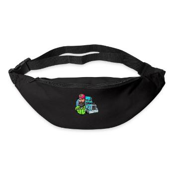 Tough road, cool guy: Your trucker design! - Bum bag - black - Front